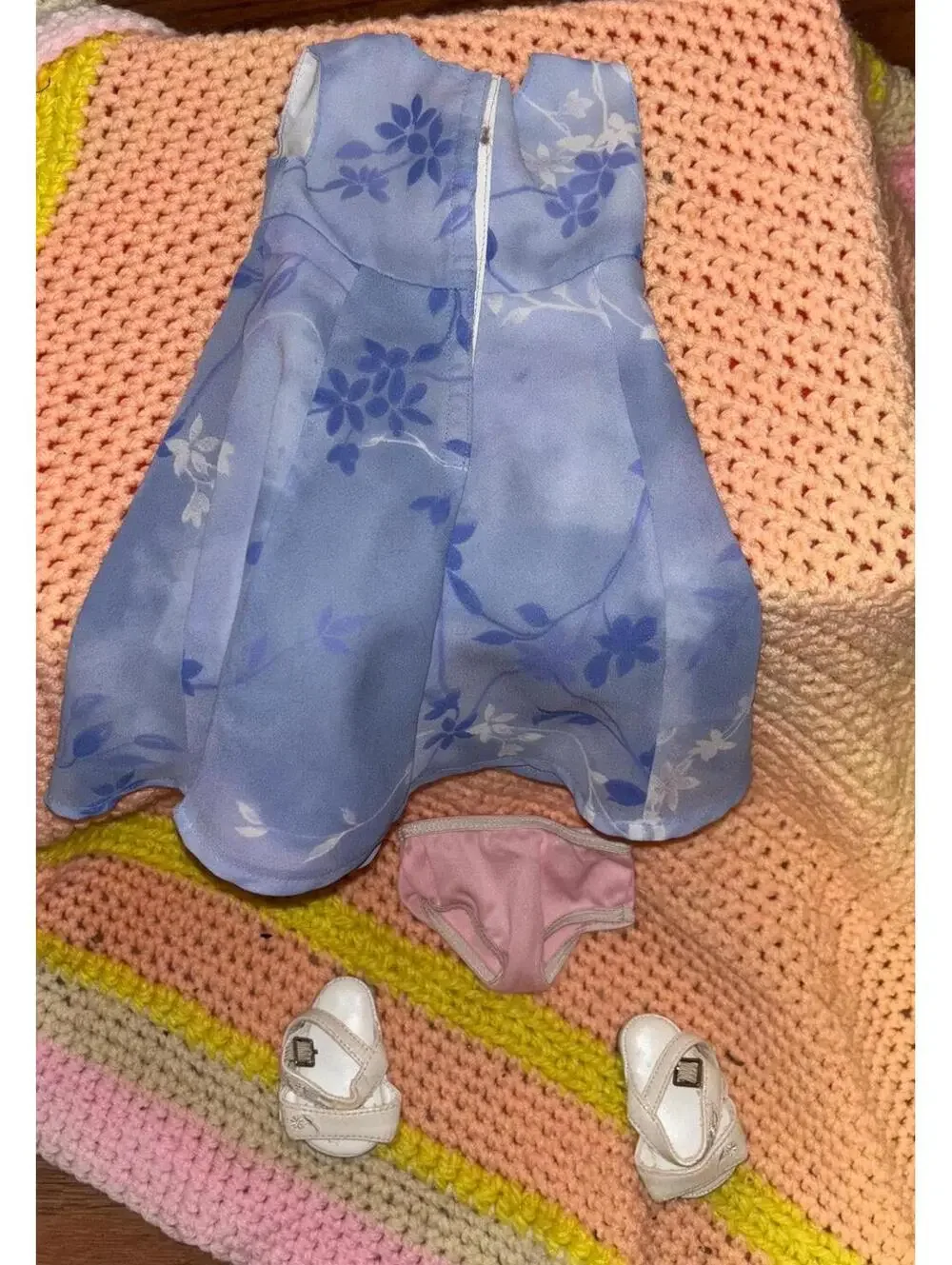 American Girl periwinkle dress